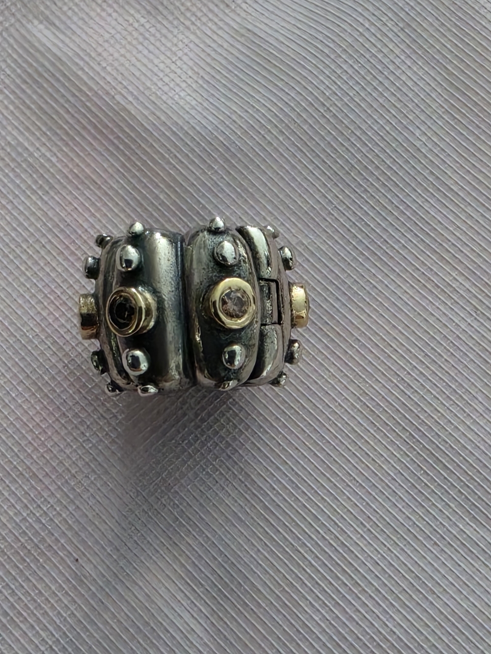 Pandora Silver and 14k Gold Accent Bead Charm